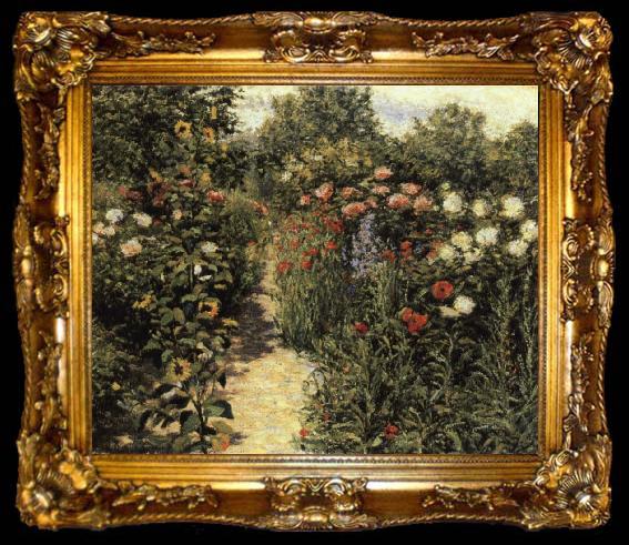 framed  Claude Monet Garden in Giverny, ta009-2